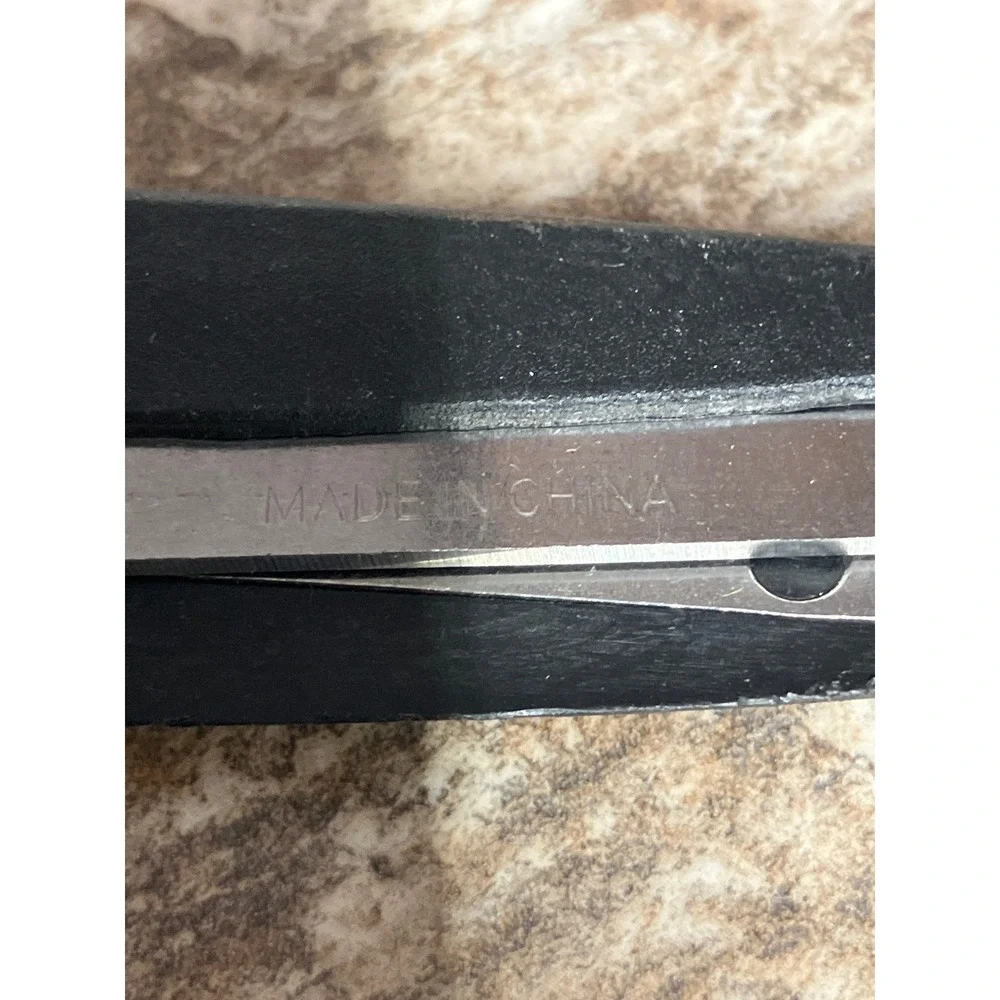 Black Kitchen Shears Stainless Steel Serrated Blades Nutcracker Bottle Opener
